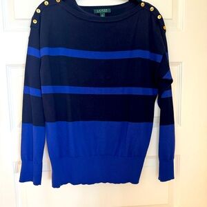 Ralph Lauren sweater size XL cobalt and navy strip XL